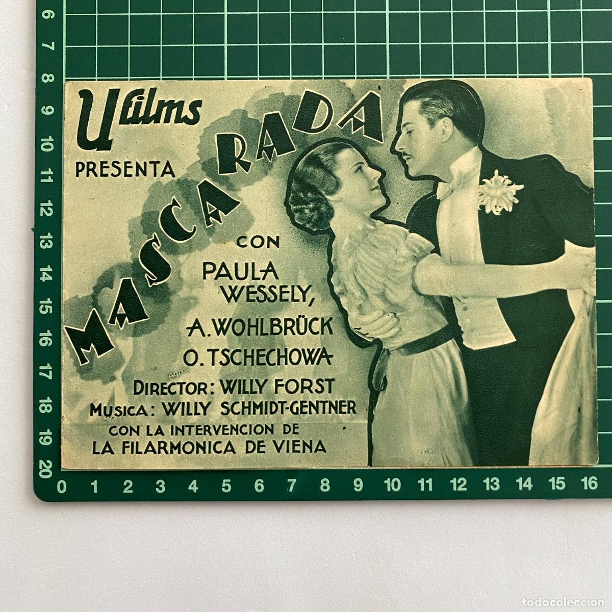 Cine: Programa de cine folleto de mano pelicula Mascarada Royal