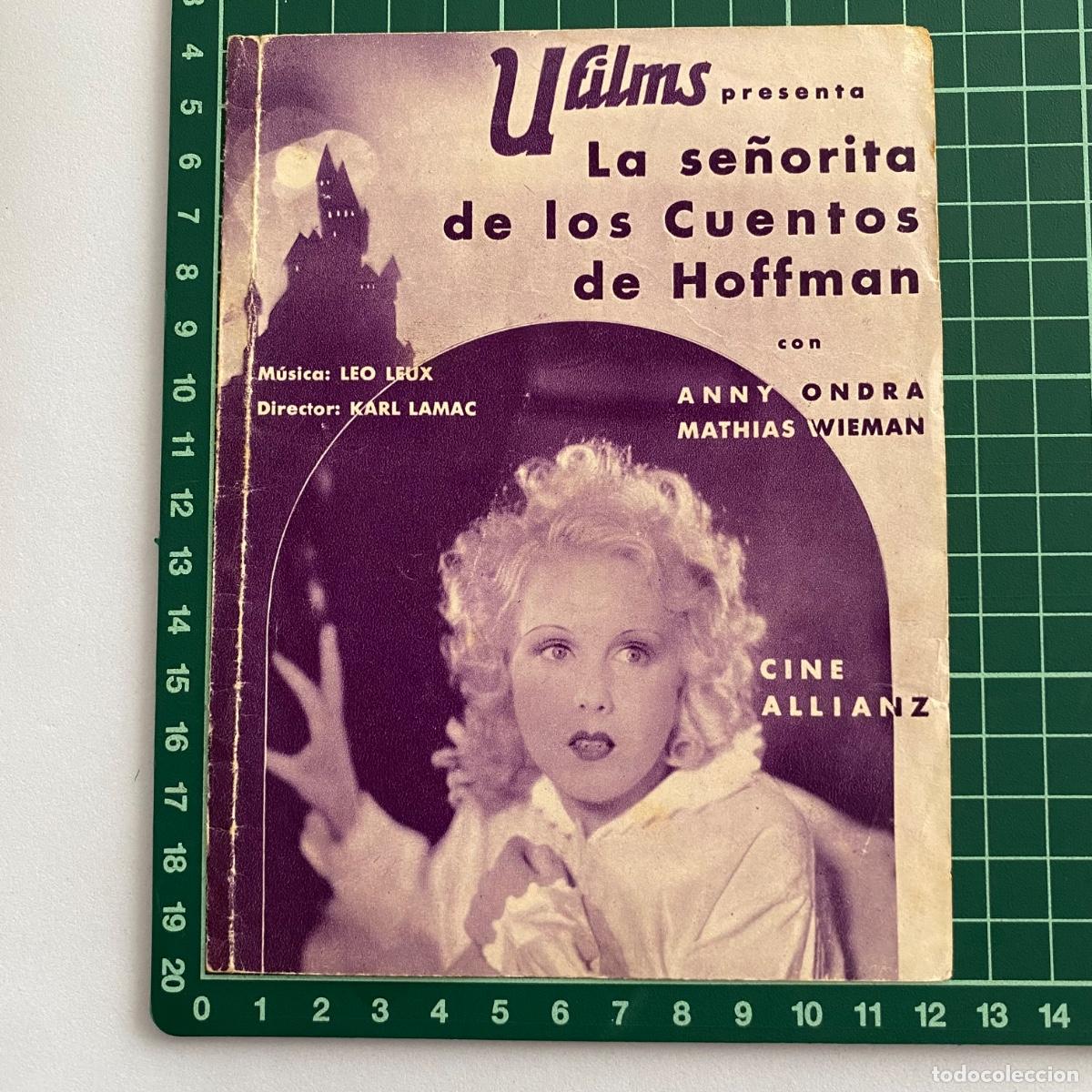 Cine: Programa de cine folleto de mano pelicula La se&ntilde;orita de los cuentos de Hoffman Els XIII