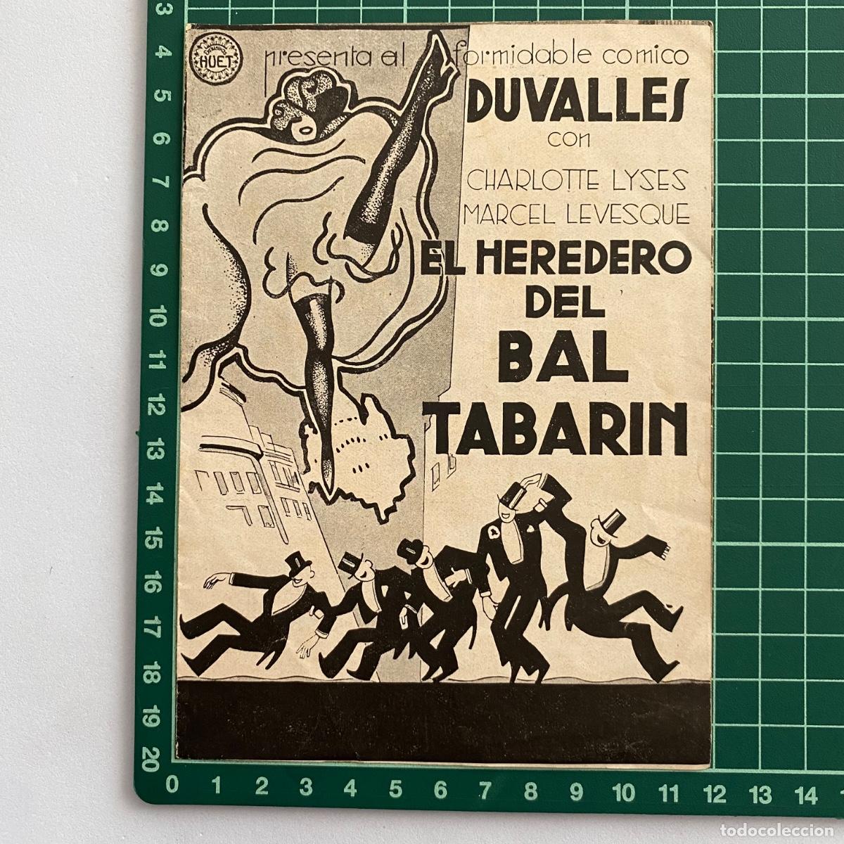 Cine: Programa de cine folleto de mano pelicula El heredero del bal Tabarin Capitol 1935