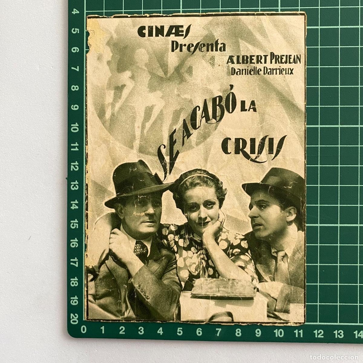 Cine: Programa de cine folleto de mano pelicula Se acabo la crisis