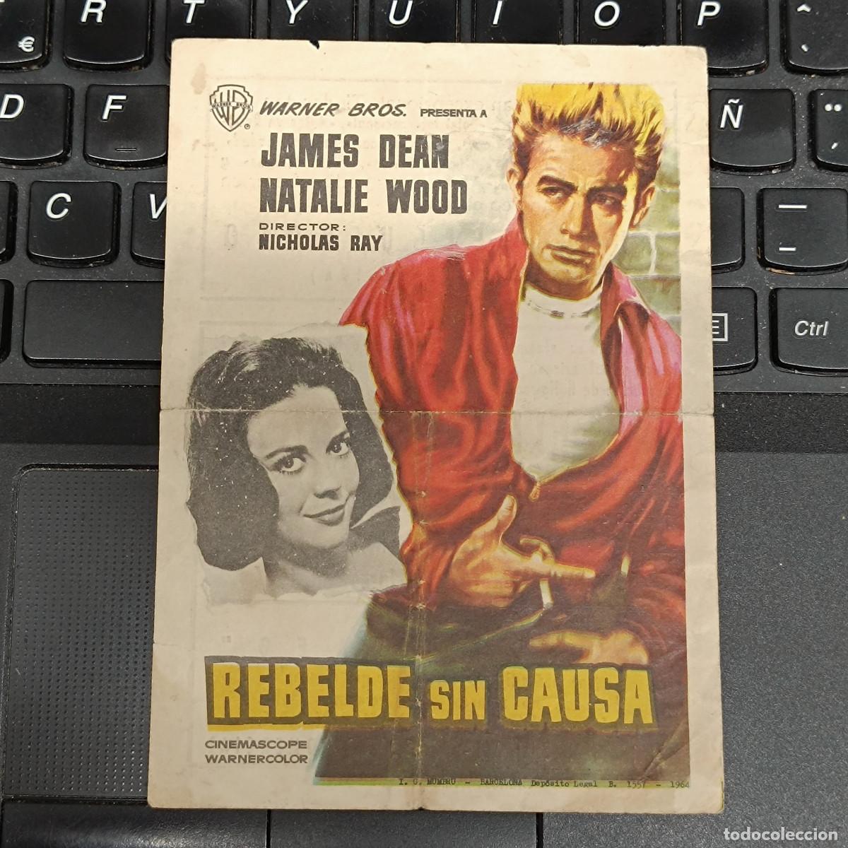 Cine: PROGRAMA DE MANO REBELDE SIN CAUSA. JAMES DEAN. - Foto 1