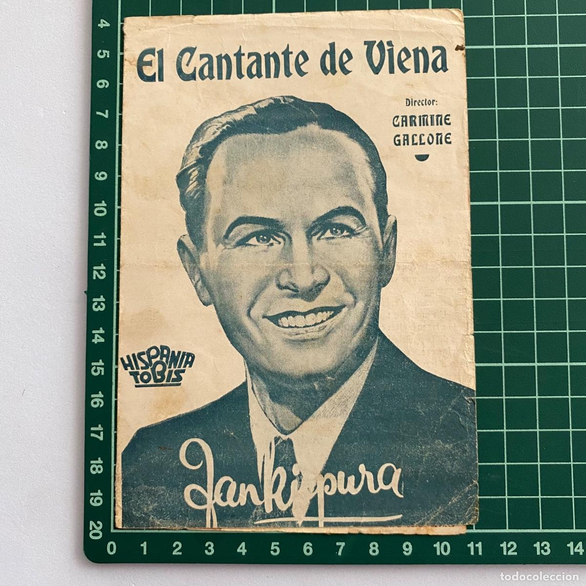 Cine: Programa de cine folleto de mano pelicula El cantante de Viena Teatro ortega 1939