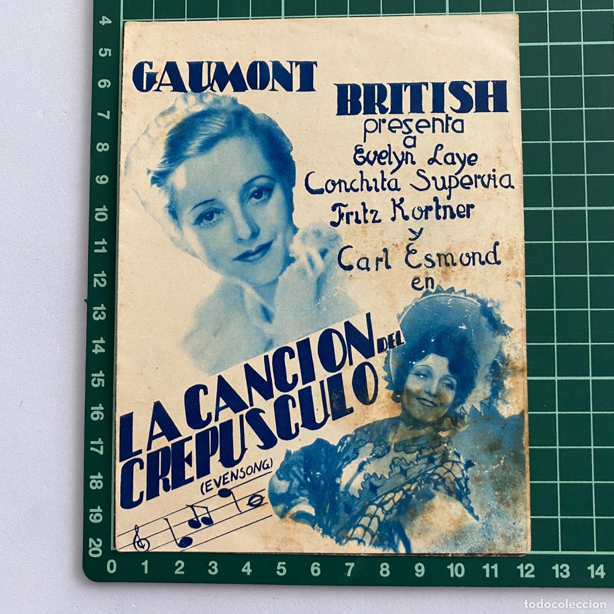 Cine: Programa de cine folleto de mano pelicula La cancion del crepusculo Capitol cinema 1939