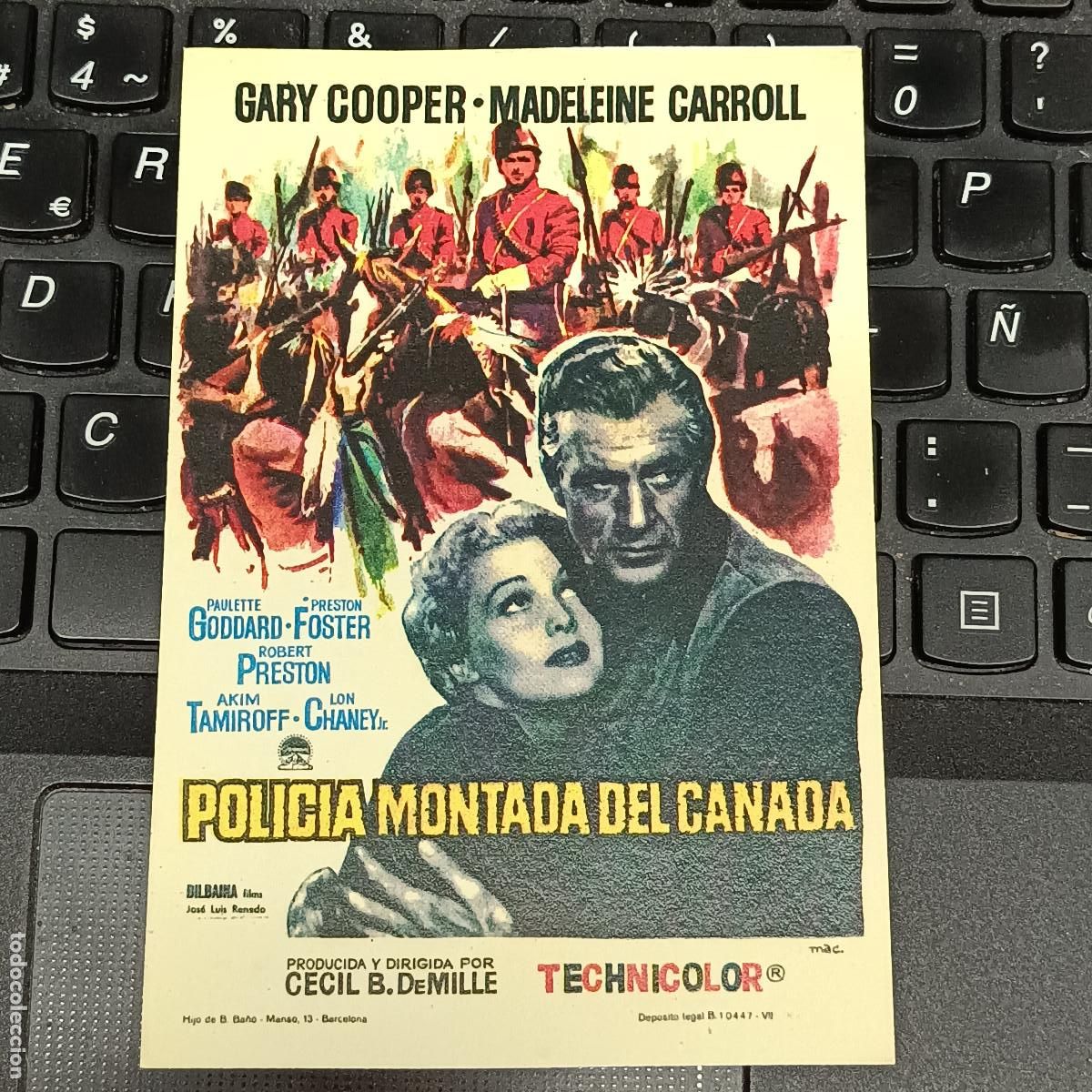 Cine: PROGRAMA DE CINE POLICIA MONTADA DE CANADA. GARY COOPER. - Foto 1