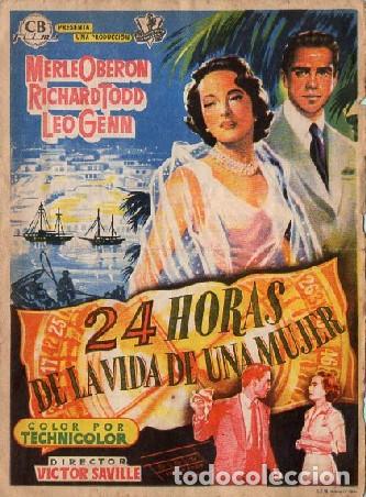 Cine: PROGRAMA DE CINE: 24 HORAS DE LA VIDA DE UNA MUJER PC-9473 - Foto 1