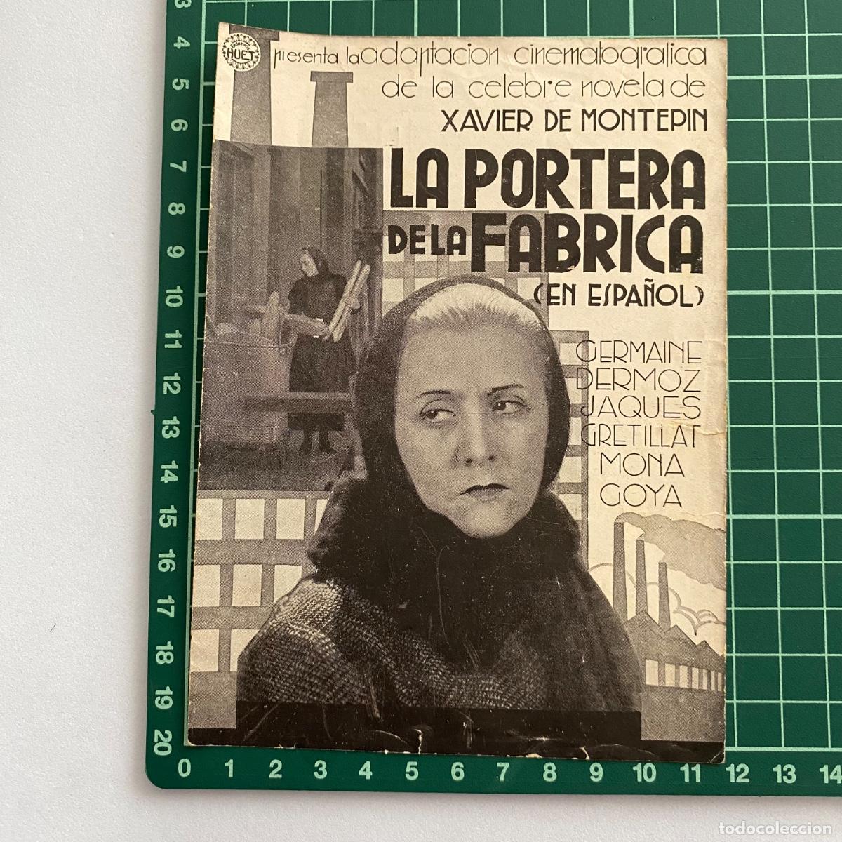Kino: Programa de cine folleto de mano pelicula La portera de la fabrica Capitol 1935