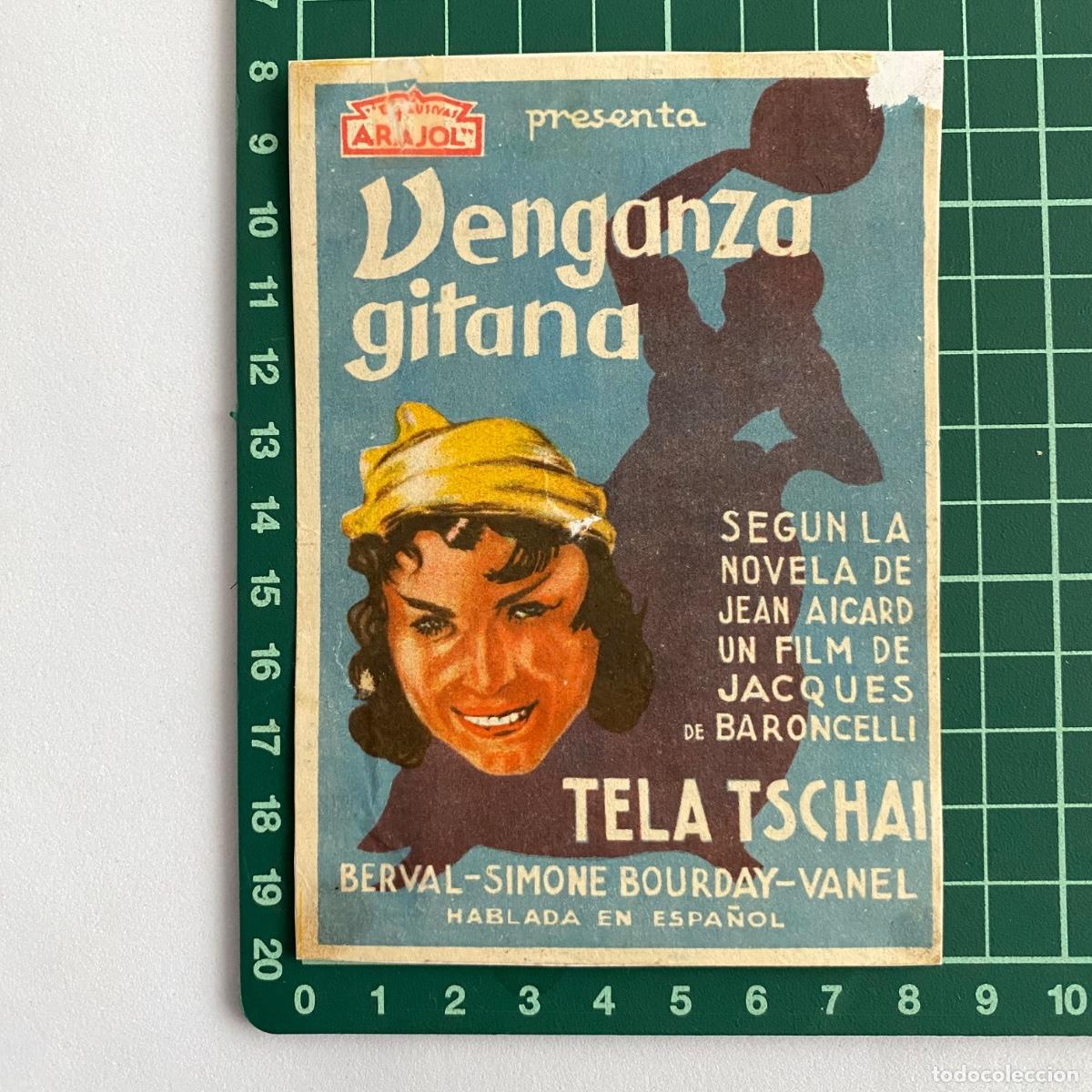 Cine: Programa de cine folleto de mano pelicula Venganza gitana - Foto 1