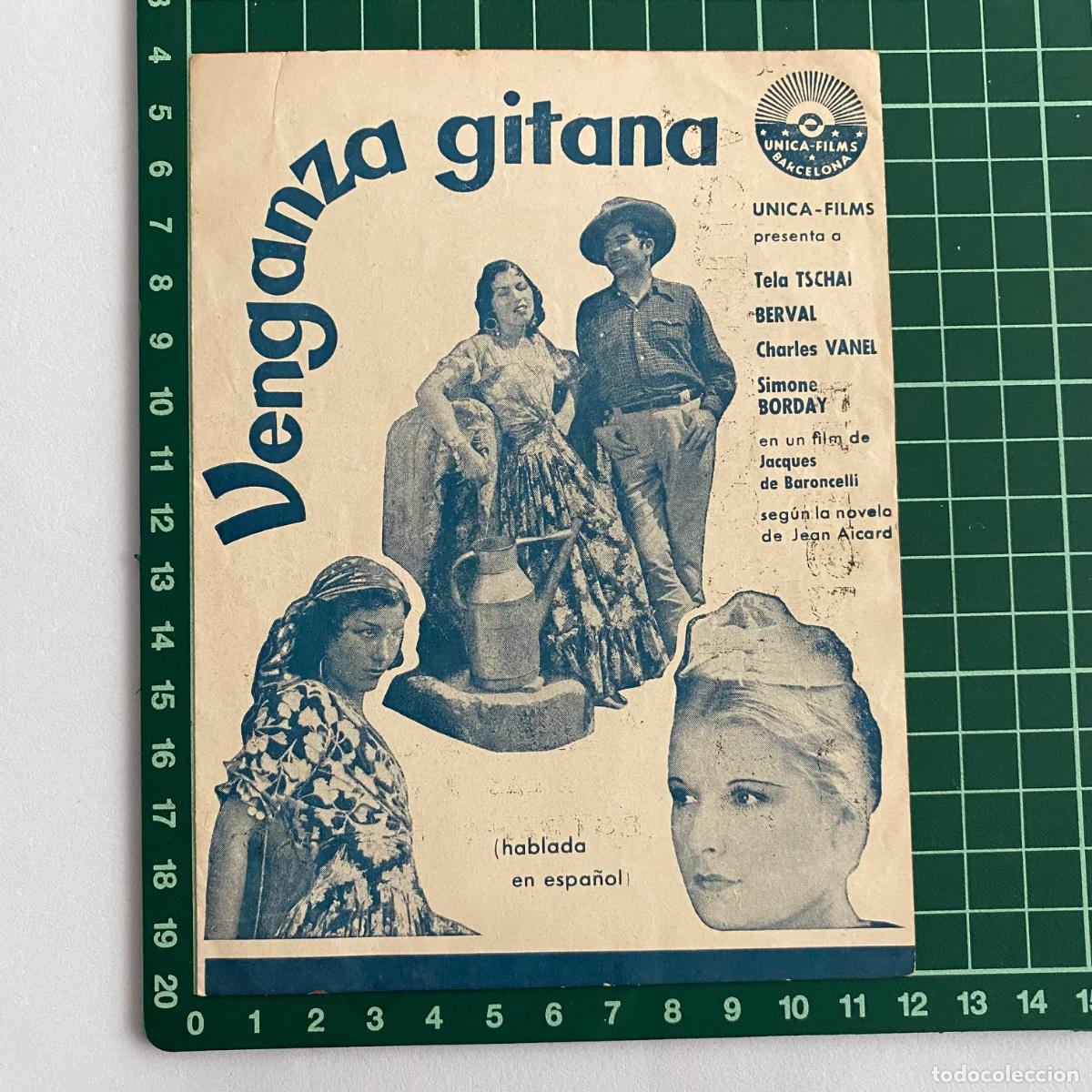 Folhetos de m&atilde;o de filmes antigos de cinema: Programa de cine folleto de mano pelicula Venganza gitana Capitol 1936
