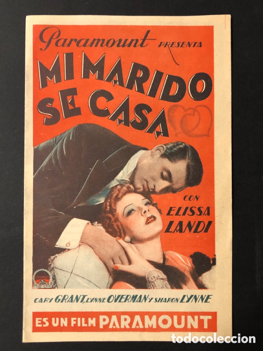 Cine: Programa paramount mi marido se casa Elissa landi Cary Grant A10 - Foto 1