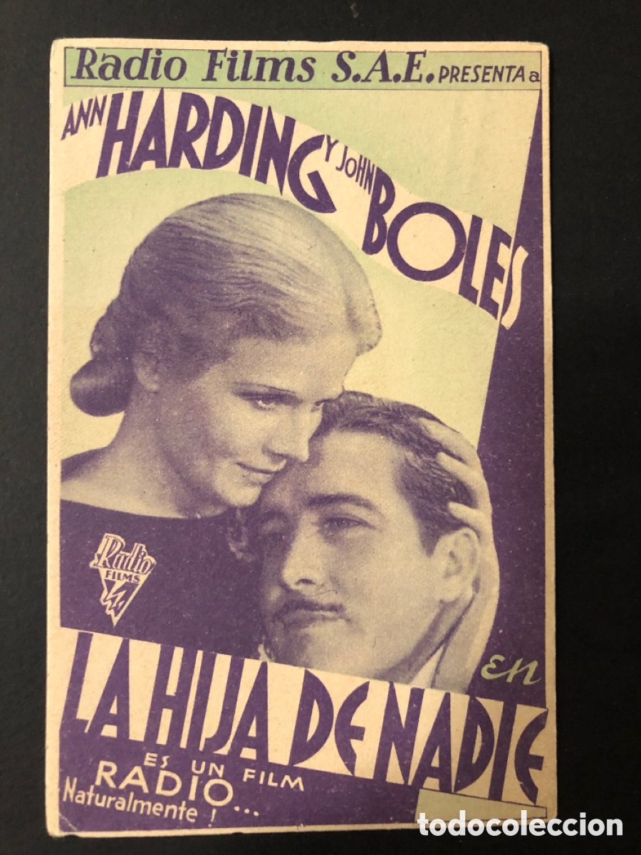 Cine: Programa la hija de nadie ann harding A10 - Foto 1
