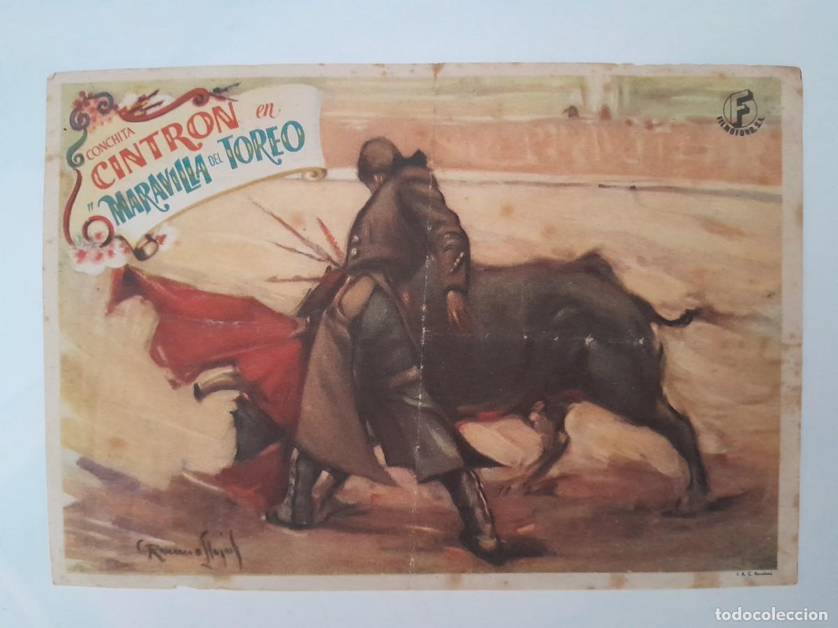 Cine: FOLLETO DE MANO SIMPLE CONCHITA CINTRON EN MARAVILLA DEL TOREO CINE CAPITOL FM1 RV