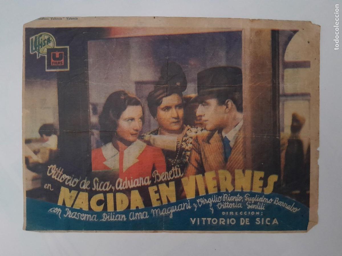 Cine: FOLLETO DE MANO NACIDA EN VIERNES CON CINE FM1 RV