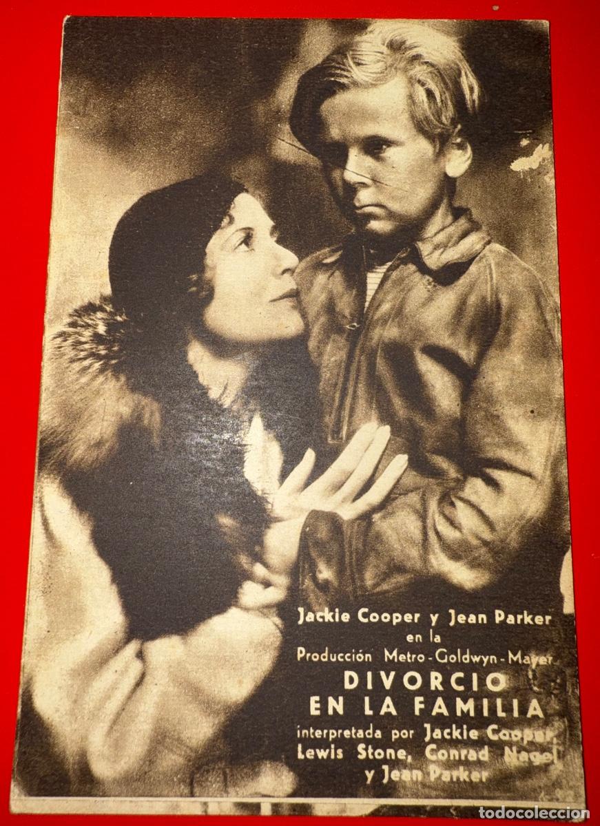 Cinema: PROGRAMA DE CINE, DIVORCIO EN LA FAMILIA, JACKIE COOPER, JEAN PARKER, A&Ntilde;OS 30&acute;S