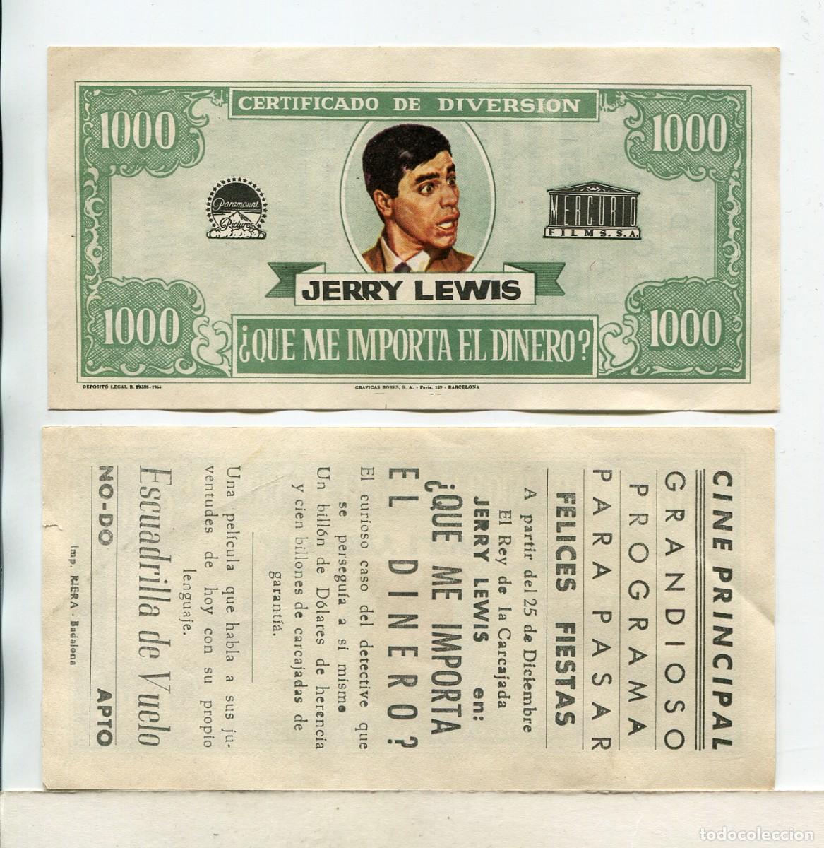 Cine: &iquest;QUE ME IMPORTA EL DINERO?, con Jerry Lewis. - Foto 1