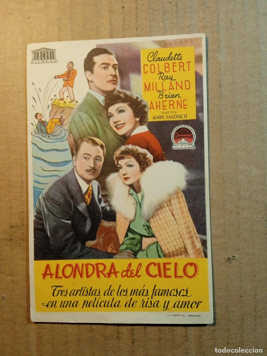 Cinema: FOLLETO DE MANO DE LA PELICULA ALONDRA DEL CIELO