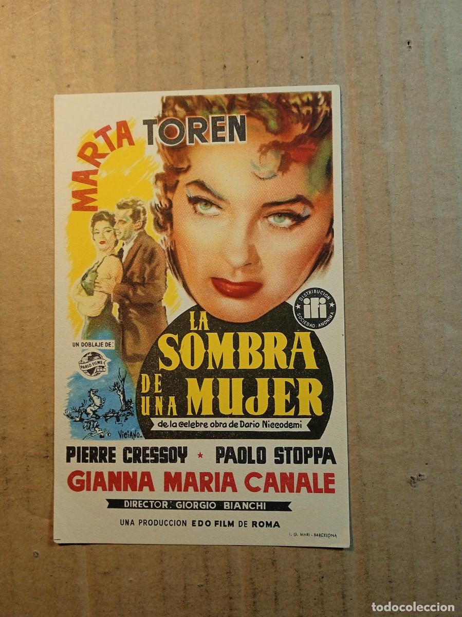 Cinema: FOLLETO DE MANO DE LA PELICULA LA SOMBRA DE UNA MUJER