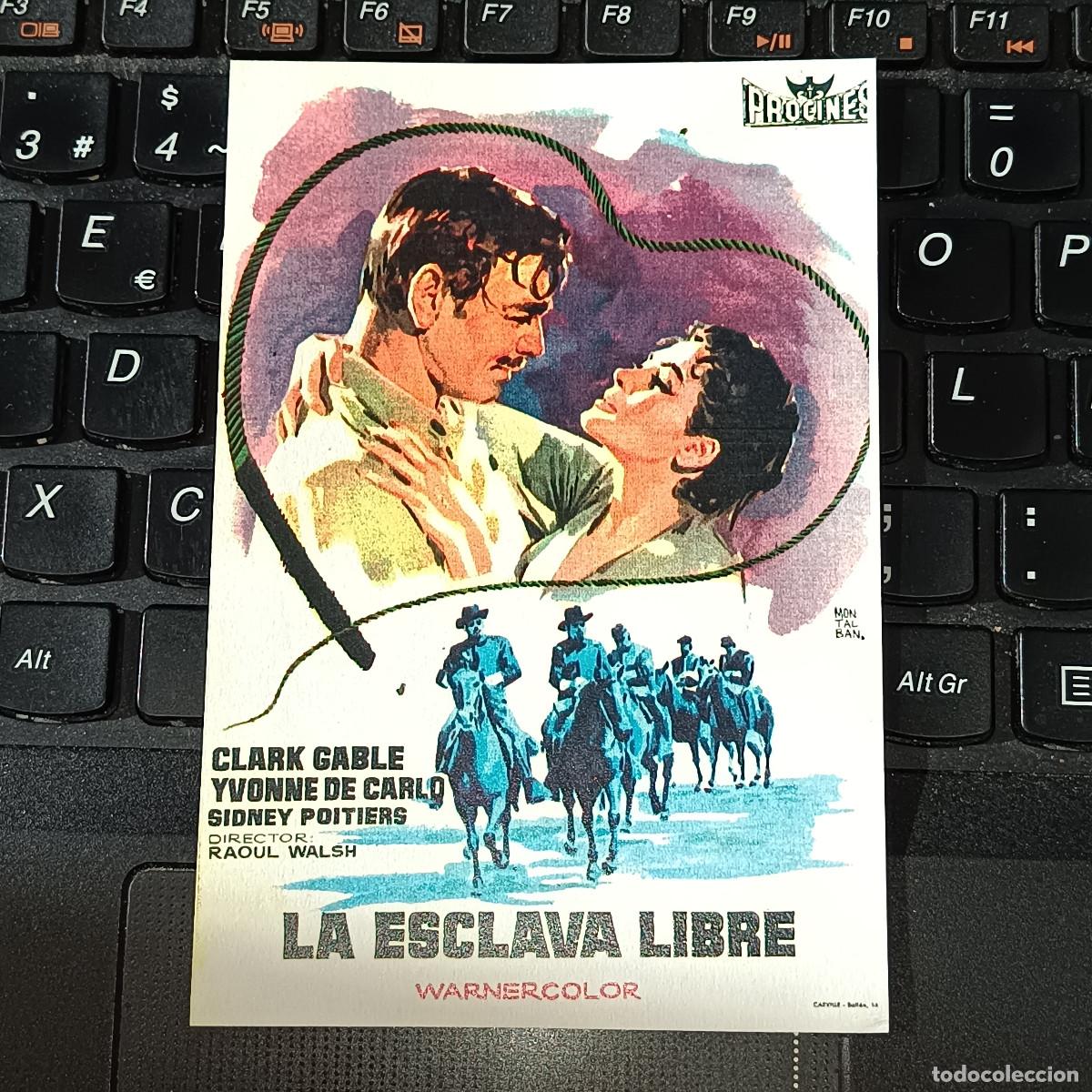 Cine: PROGRAMA DE CINE LA ESCLAVA LIGRE. CLARK GABLE. - Foto 1
