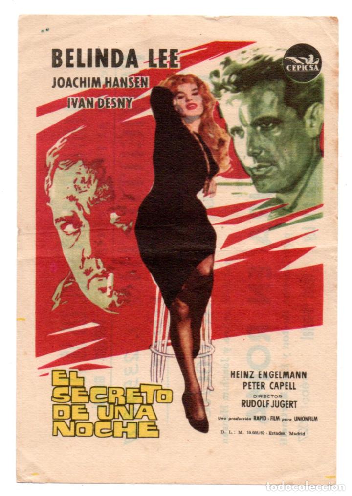 Cinema: EL SECRETO DE UNA NOCHE - BELINDA LEE, JOACHIM HANSEN - DIRECTOR RUDOLF JUGERT - CINE MERIDIANA