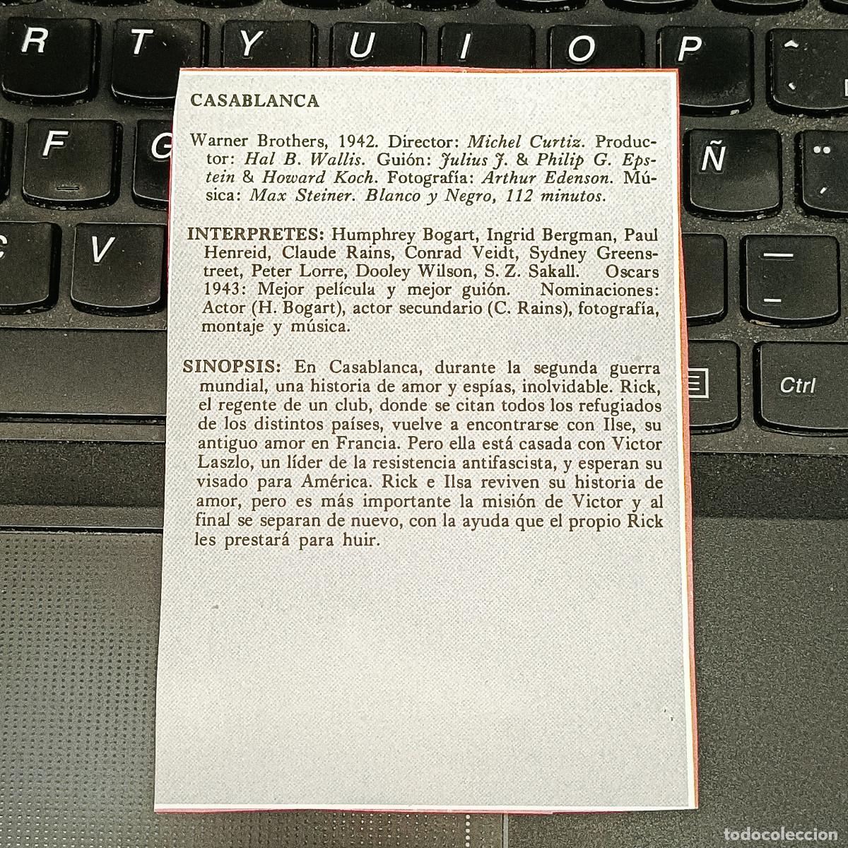 Cine: PROGRAMA DE CINE CASABLANCA. LEER DESCRIPCION. - Foto 2