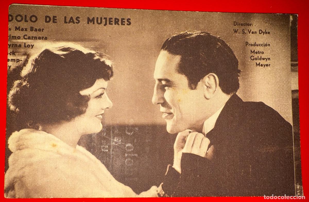 Cinema: PROGRAMA CINE CON PUBLICIDAD &Iacute;DOLO DE LAS MUJERES, MAX BAUER, MYRNA LOY, A&Ntilde;OS 30&acute;S