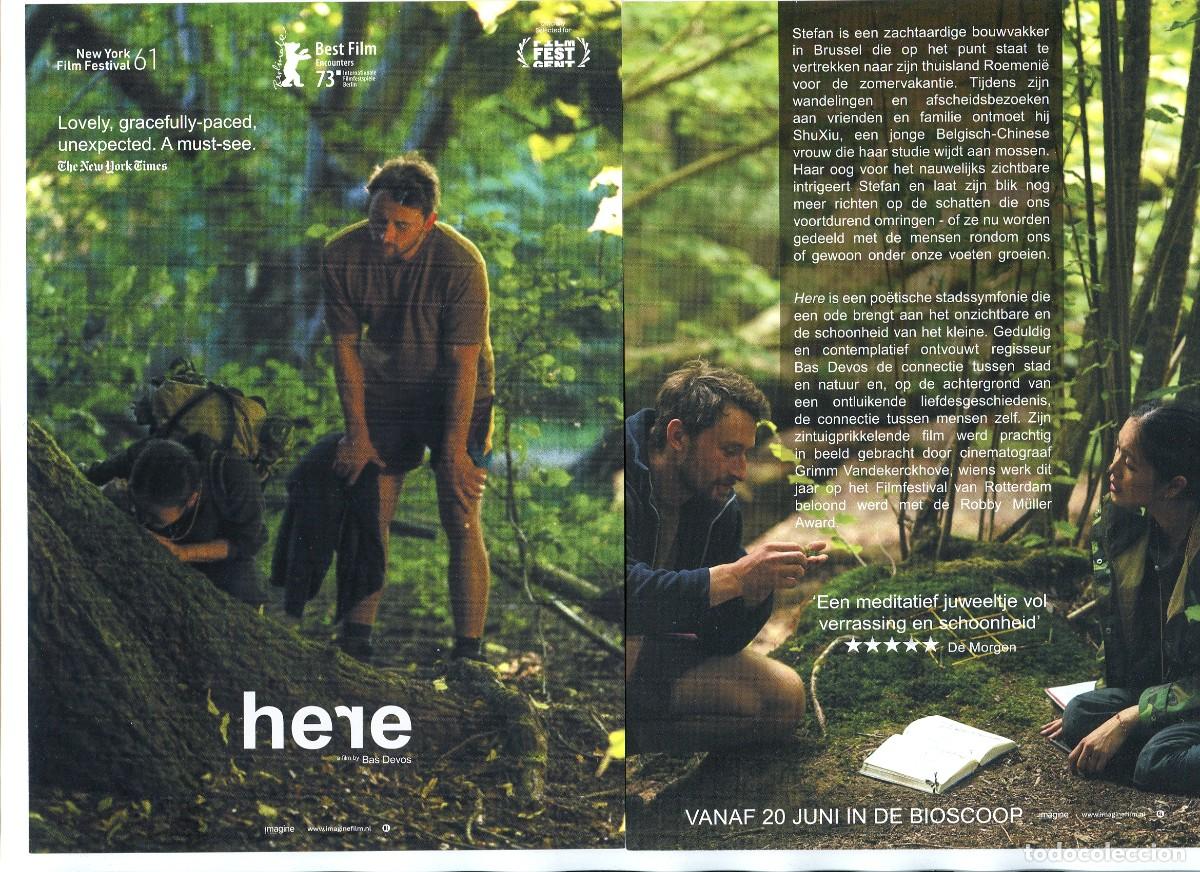 Cine: HERE, de Bas Devos. 15 X 21 cms.. - Foto 1
