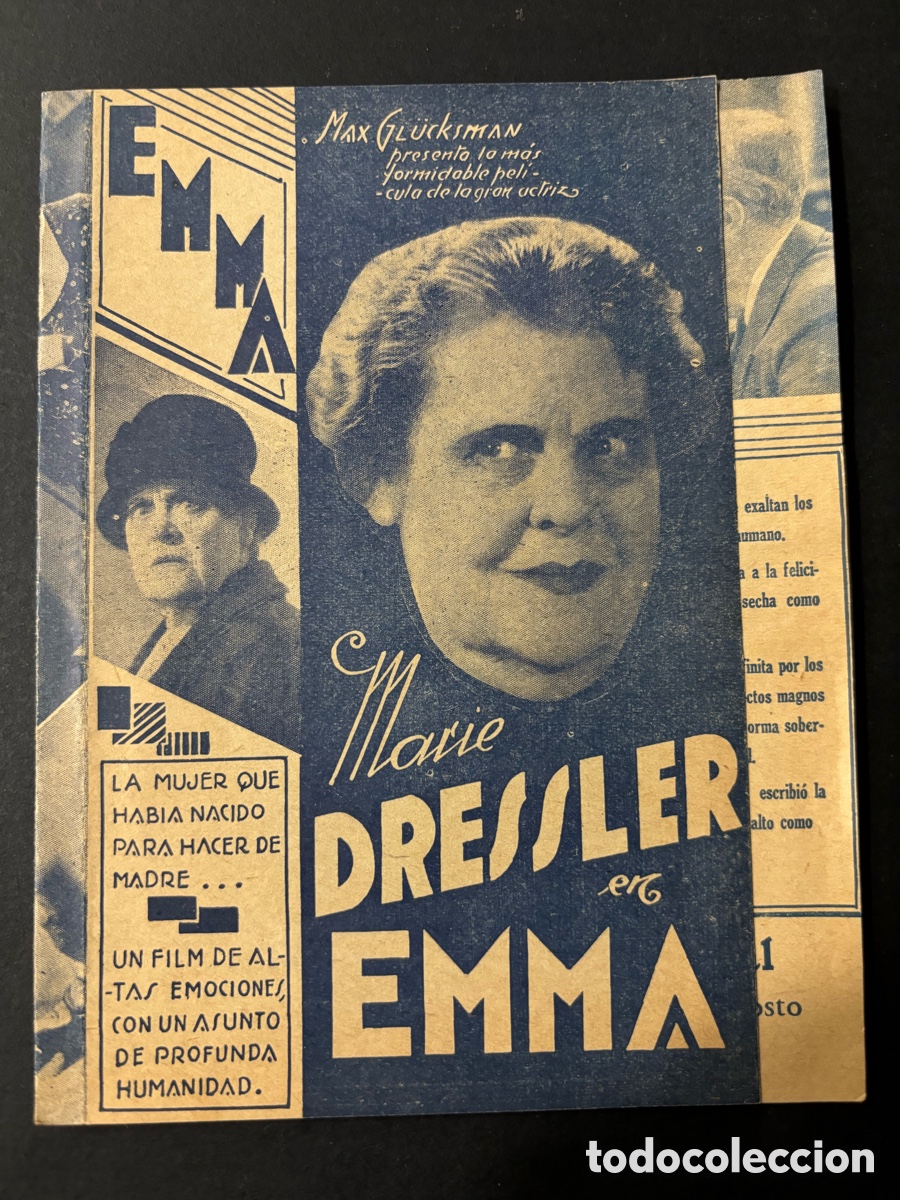 Cinema: Programa uruguayo Emma Marie Dressler A10