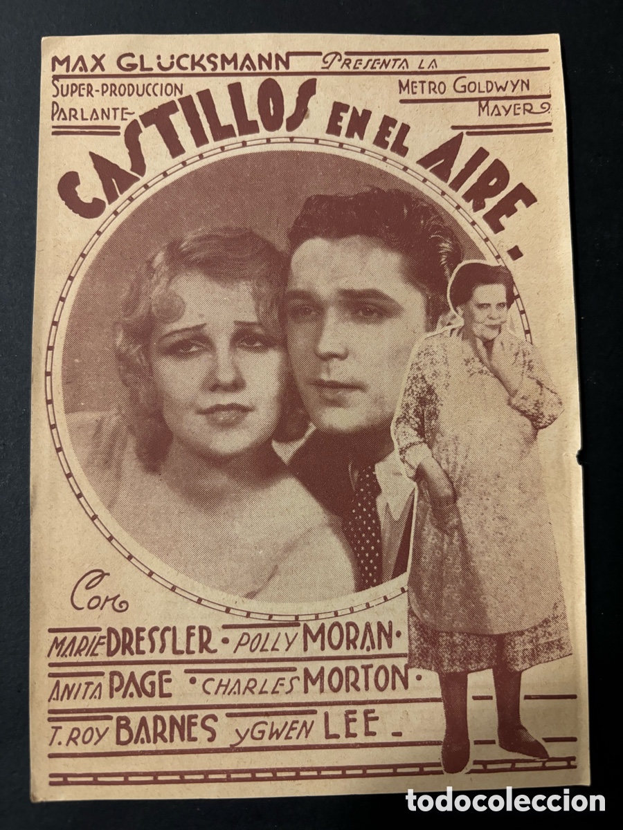 Cinema: Programa uruguayo castillos en el aire Marie Dressler Anita Page A10
