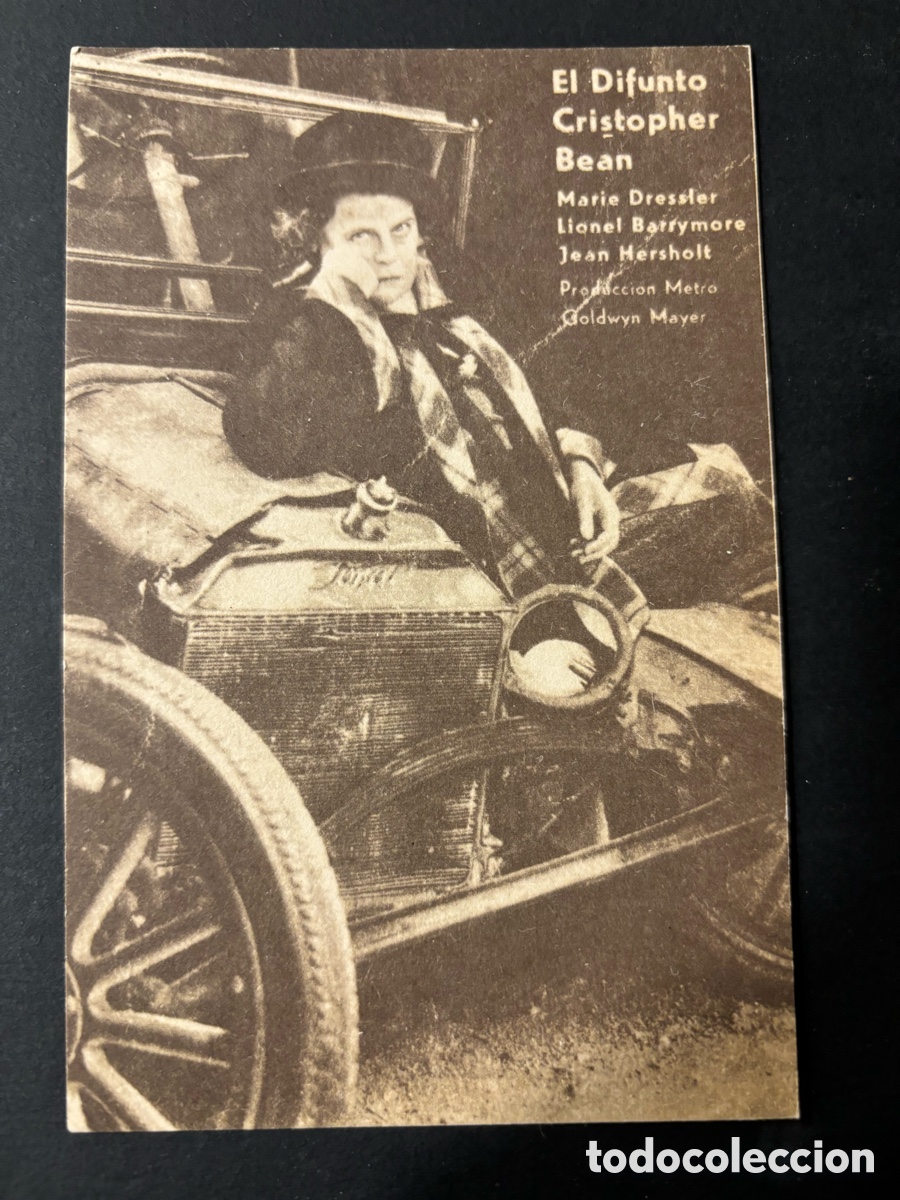 Cinema: Programa el difunto cristopher Bean Marie Dressler con publicidad teatro Breton cinema taramona A10