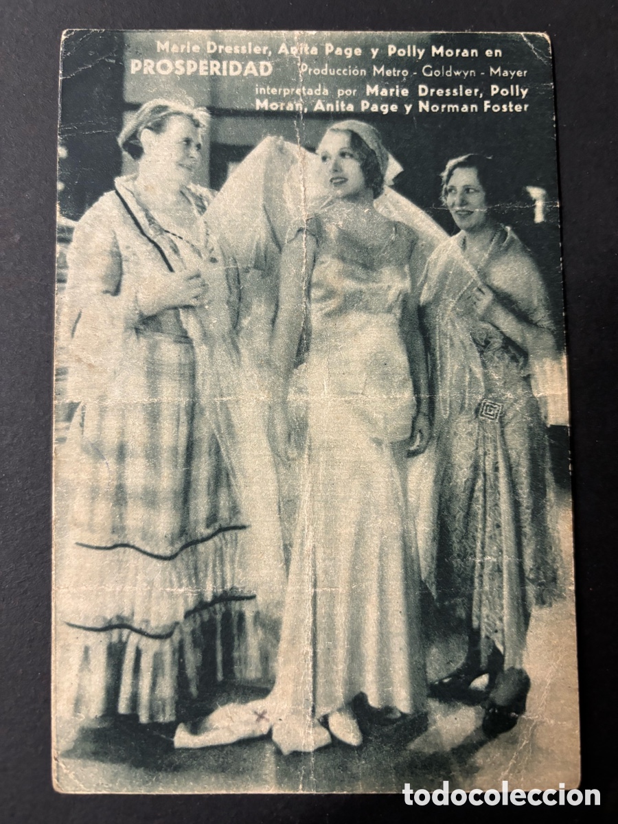 Cinema: Programa prosperidad Marie Dressler con publicidad gran cine Riveira A10