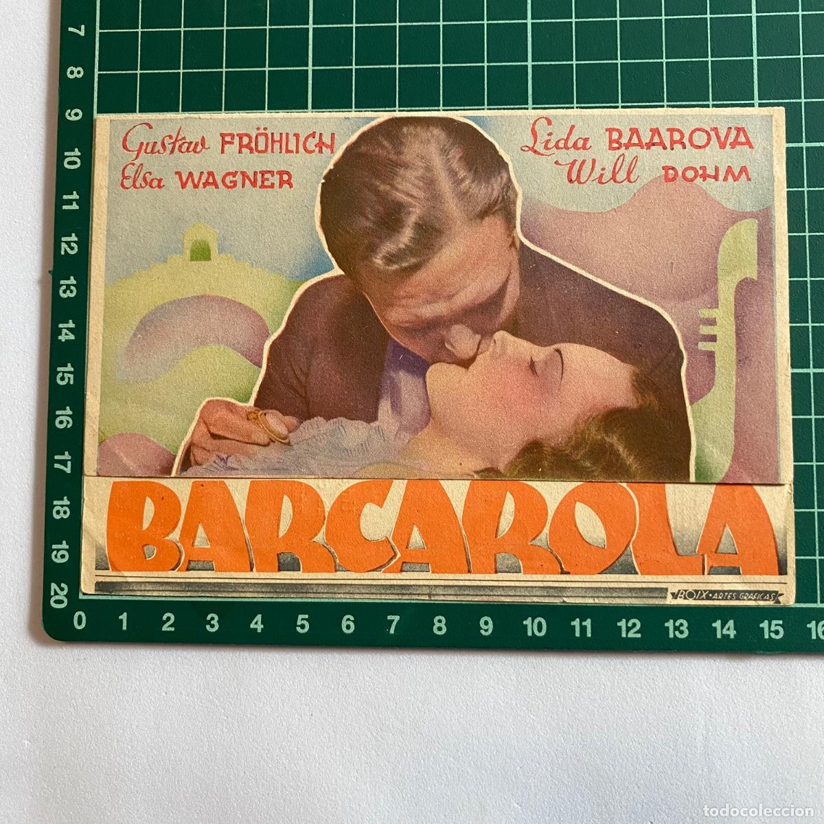 Kino: Programa de cine folleto de mano pelicula Barcarola Teatro Principal 1936