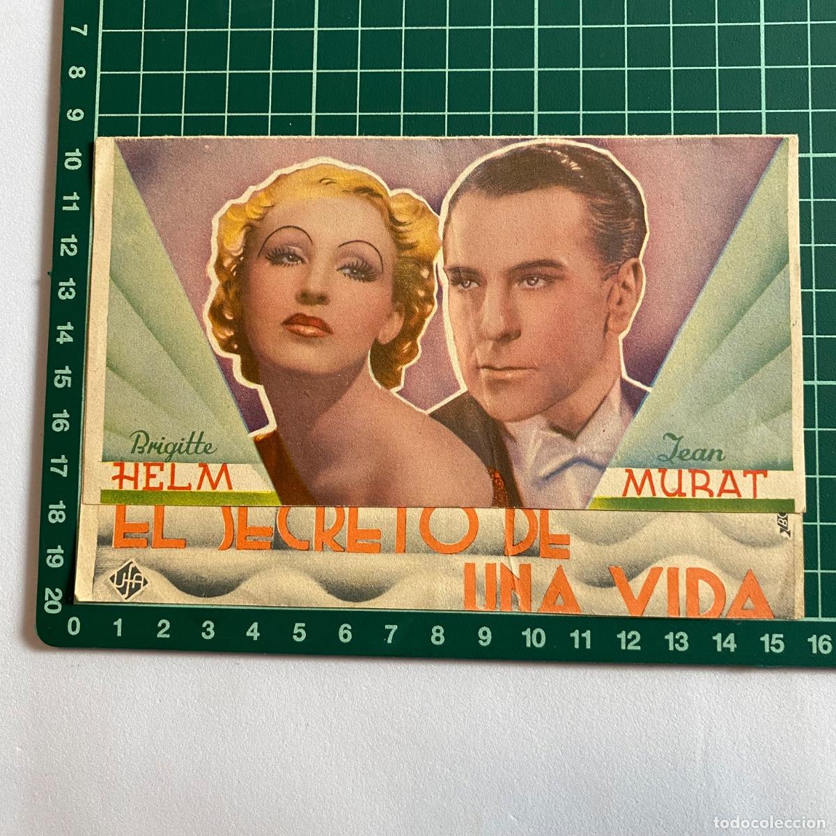 Kino: Programa de cine folleto de mano pelicula El secreto de una vida Teatro Principal 1936