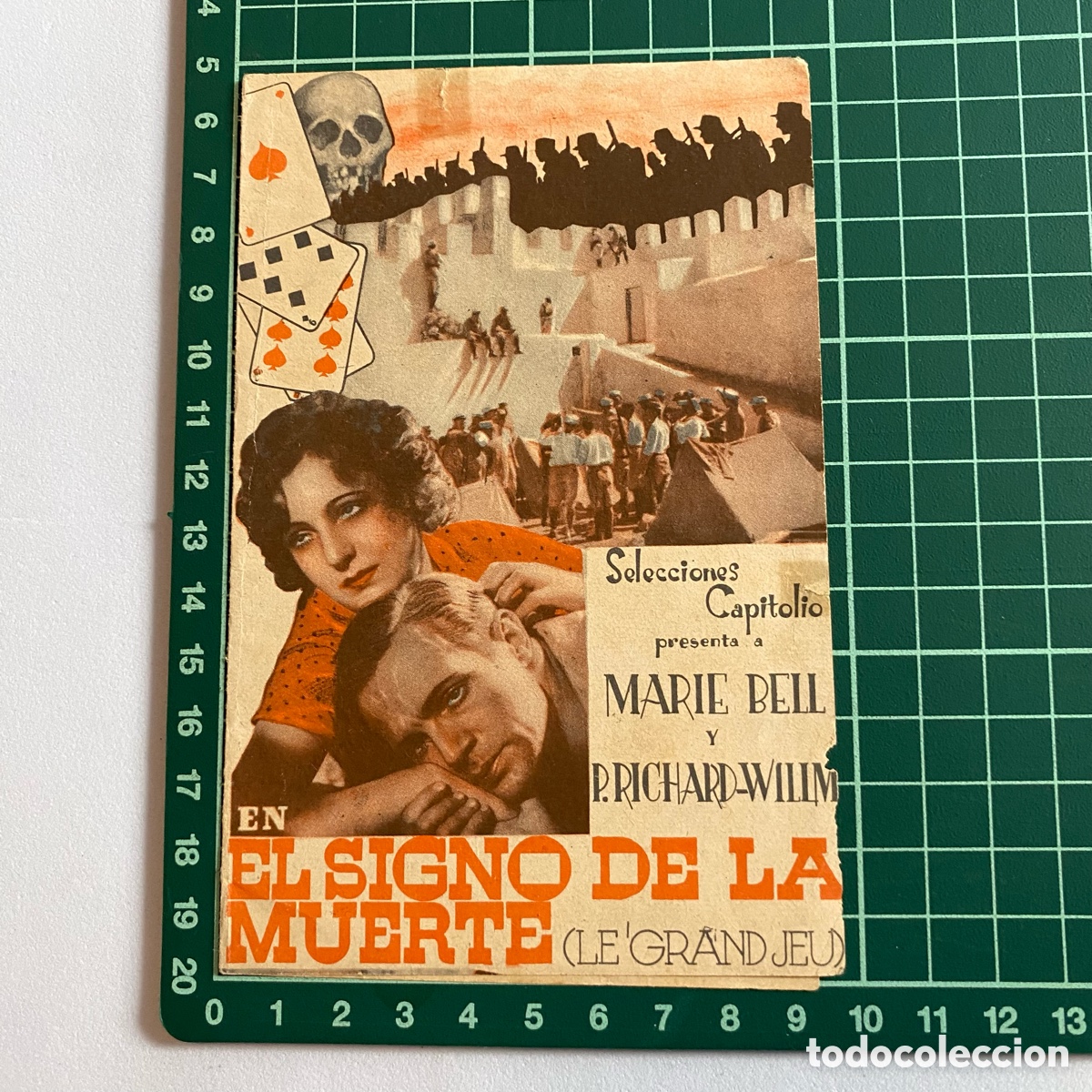 Kino: Programa de cine folleto de mano pelicula El signo de la muerte Salon Royal 1935