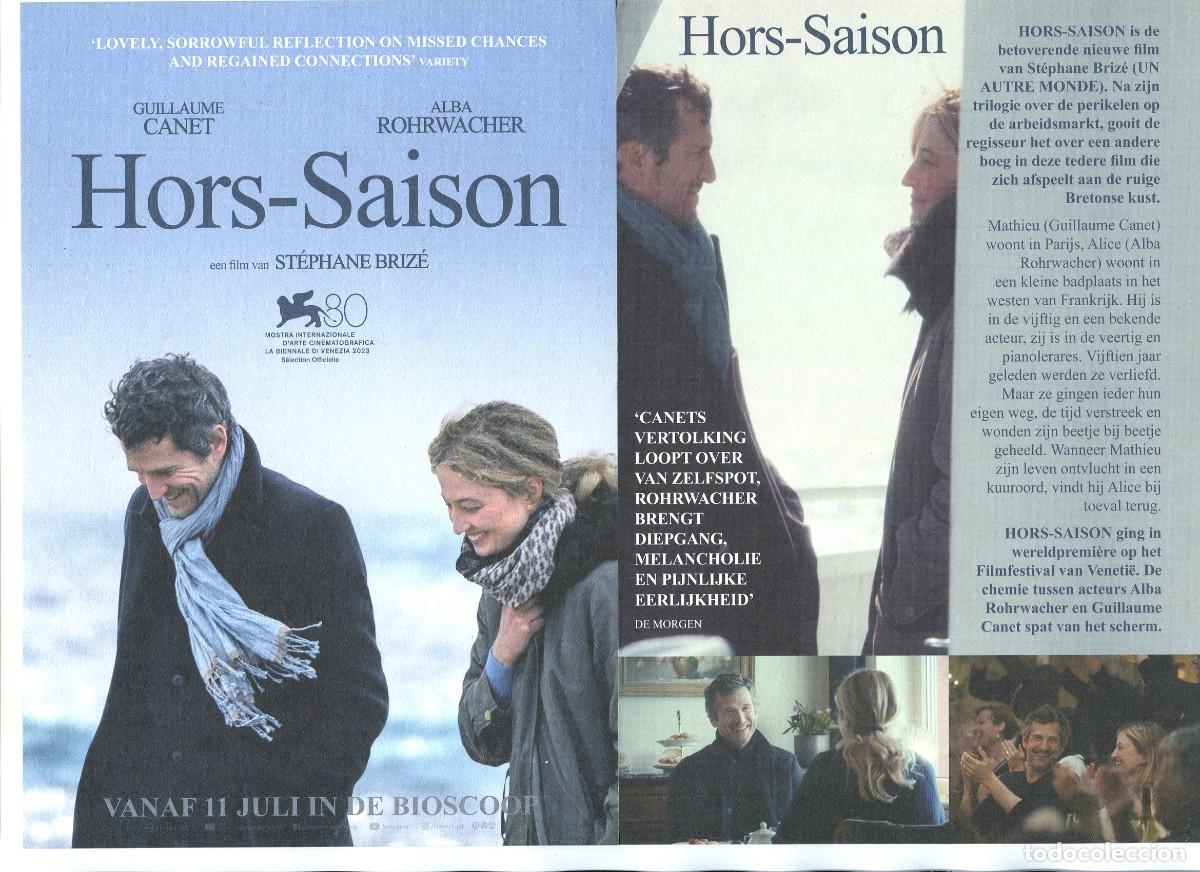 Cine: HORS-SAISON, de St&eacute;phane Briz&eacute;. 15 X 21 cms.. - Foto 1