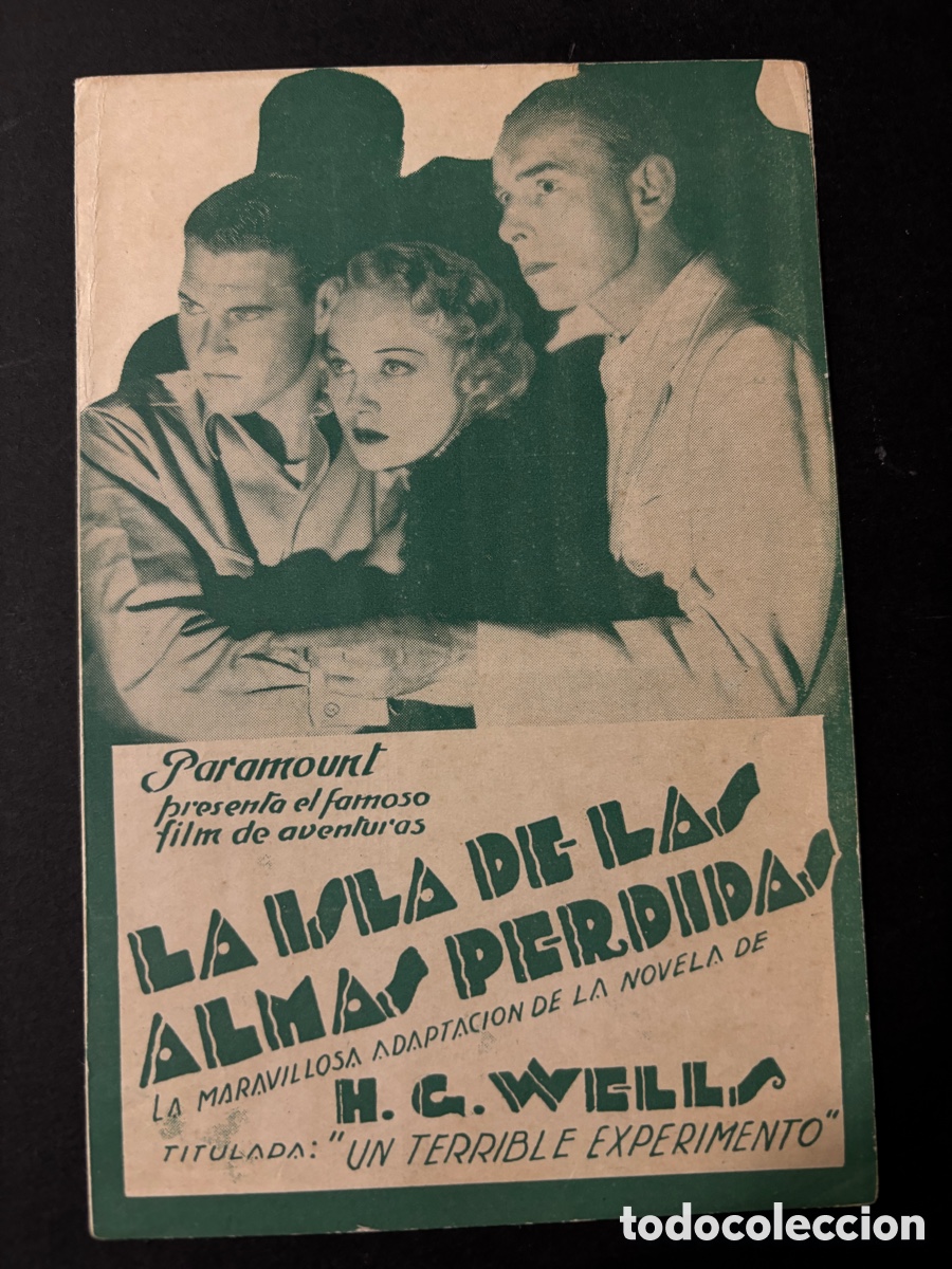  Foglietti di film di film antichi di cinema: Programa uruguayo la isla de las almas perdidas charles laughton A10