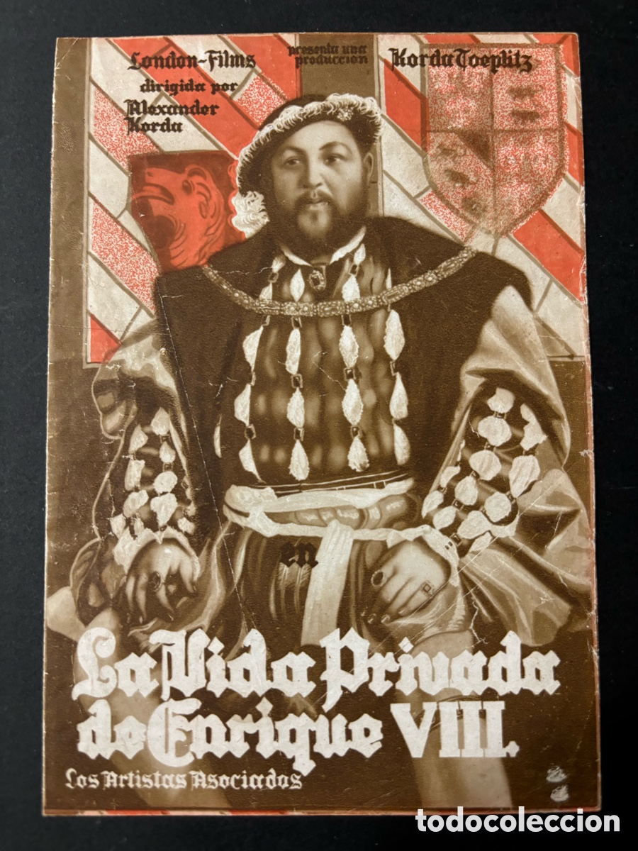 Cine: Programa la vida privada de Enrique VIII charles laughton con publicidad teatro Pereda A10