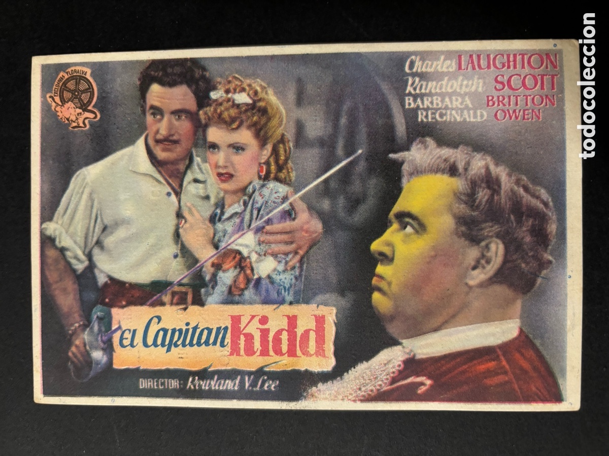 Cine: Programa el capit&aacute;n kidd charles laughton con publicidad gran cinema Oviedo A10