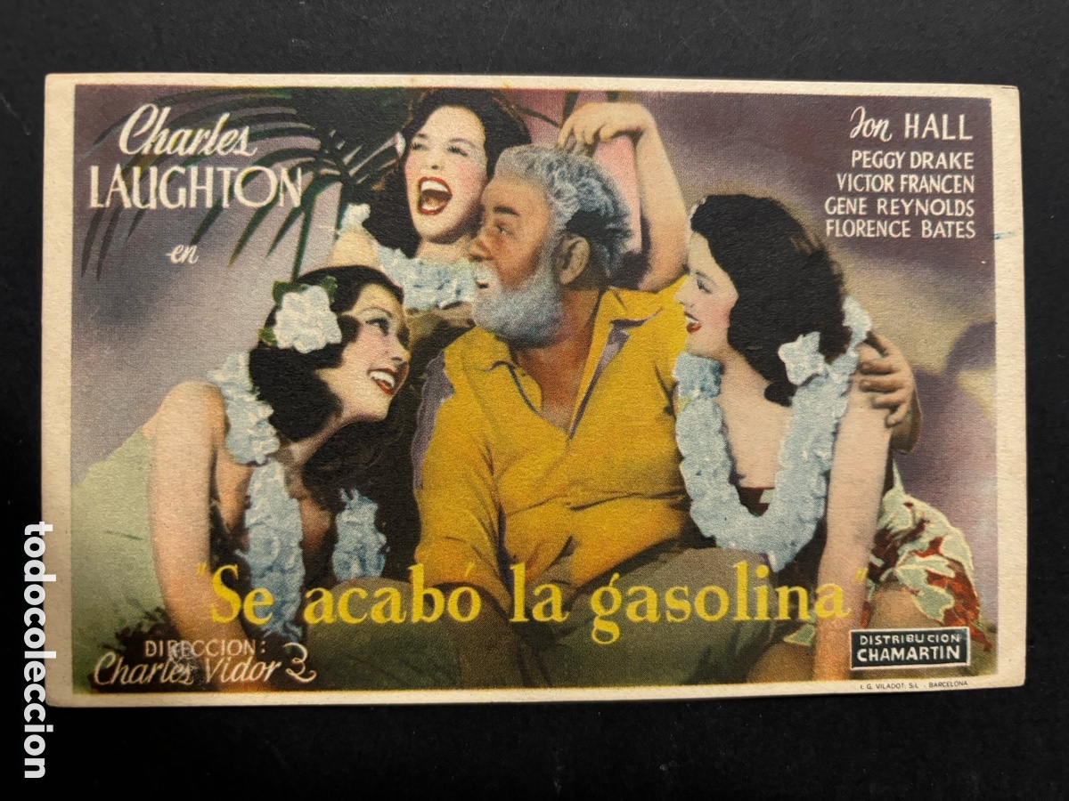 Cine: Programa se acab&oacute; la gasolina charles laughton con publicidad teatro principal A10