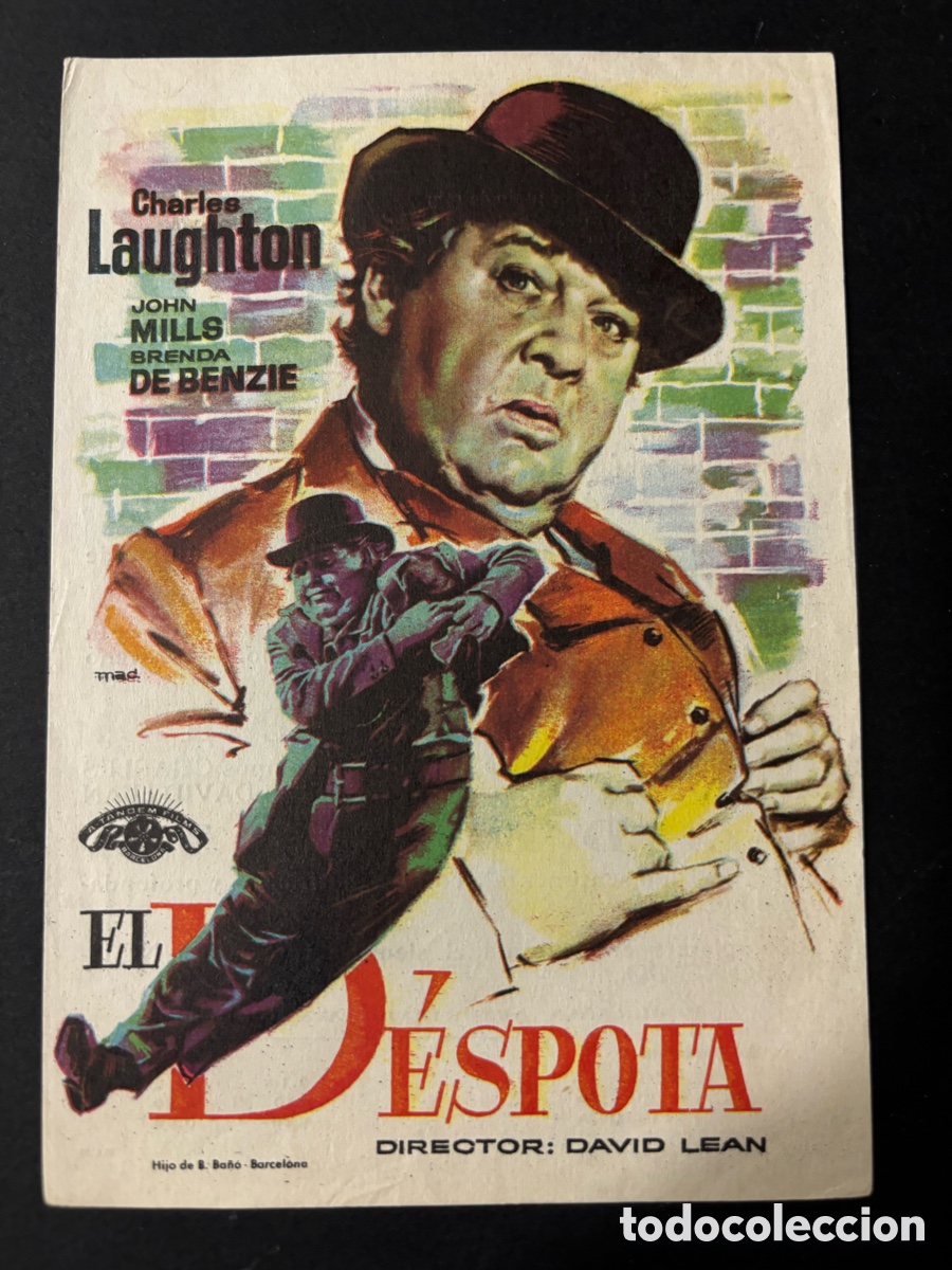 Cine: Programa el d&eacute;spota charles laughton con publicidad cine Rialto A10