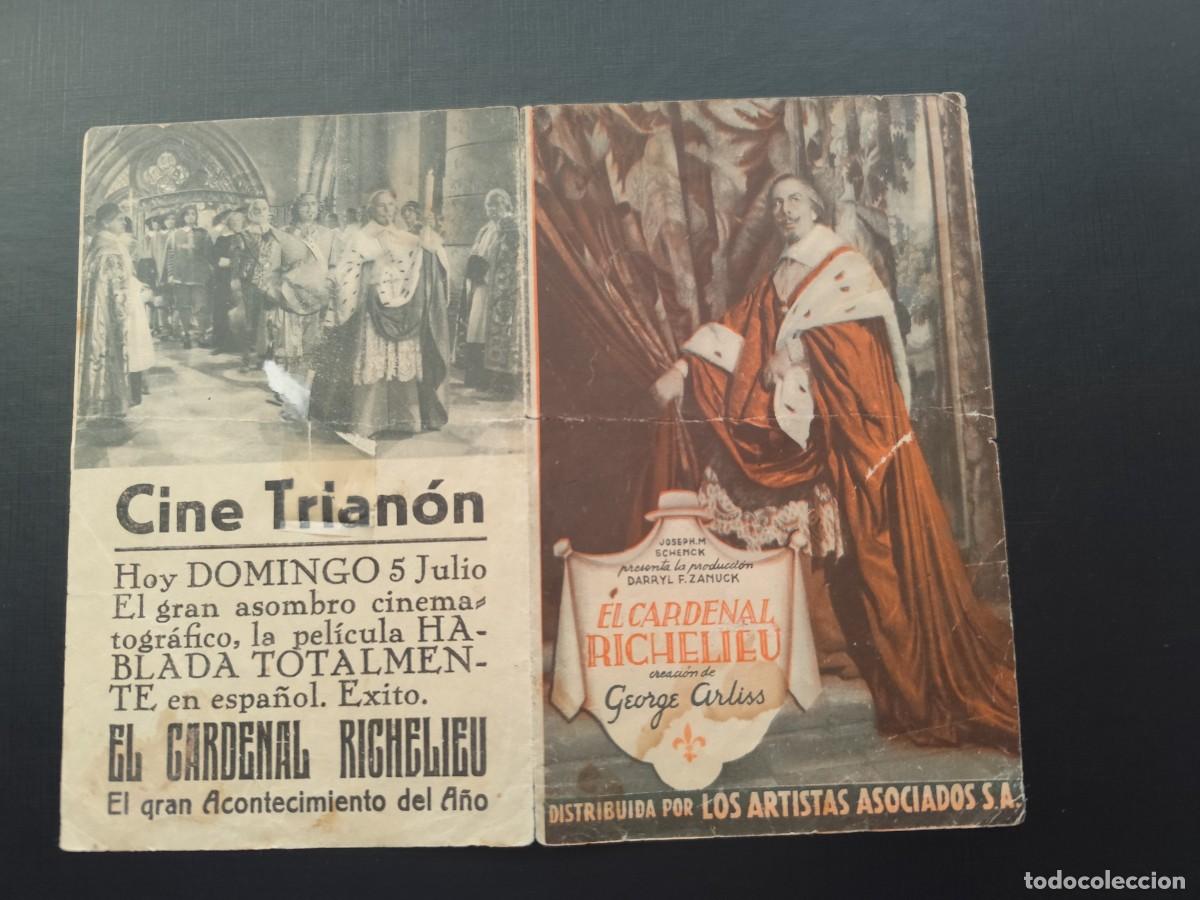 Cine: El Cardenal Richelieu doble con publicidad Cine Trianon Ja&eacute;n