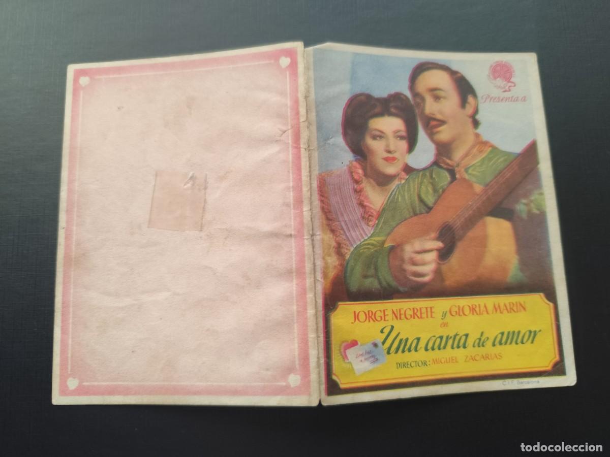 Cine: Una carta de amor cancionero doble sin publicidad