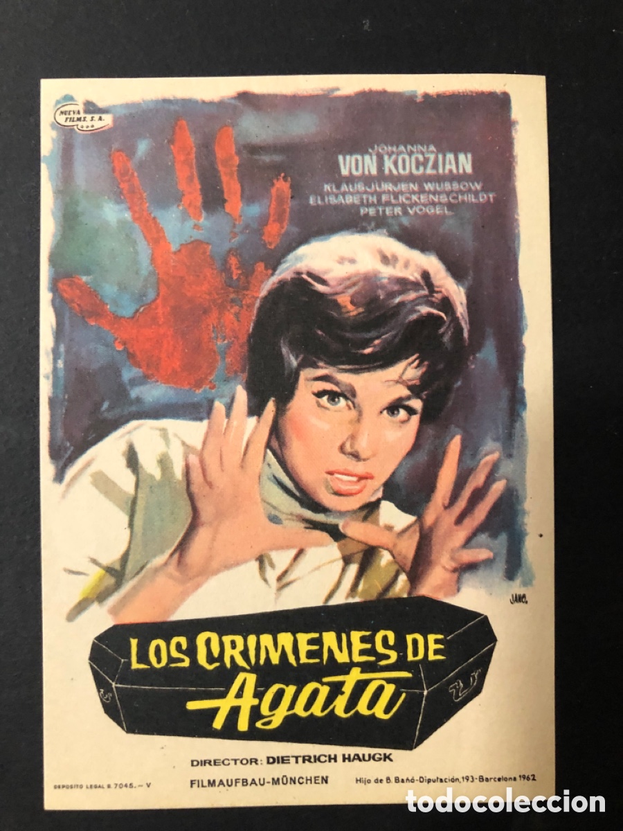 Cine: Programa los cr&iacute;menes de &Aacute;gata A11