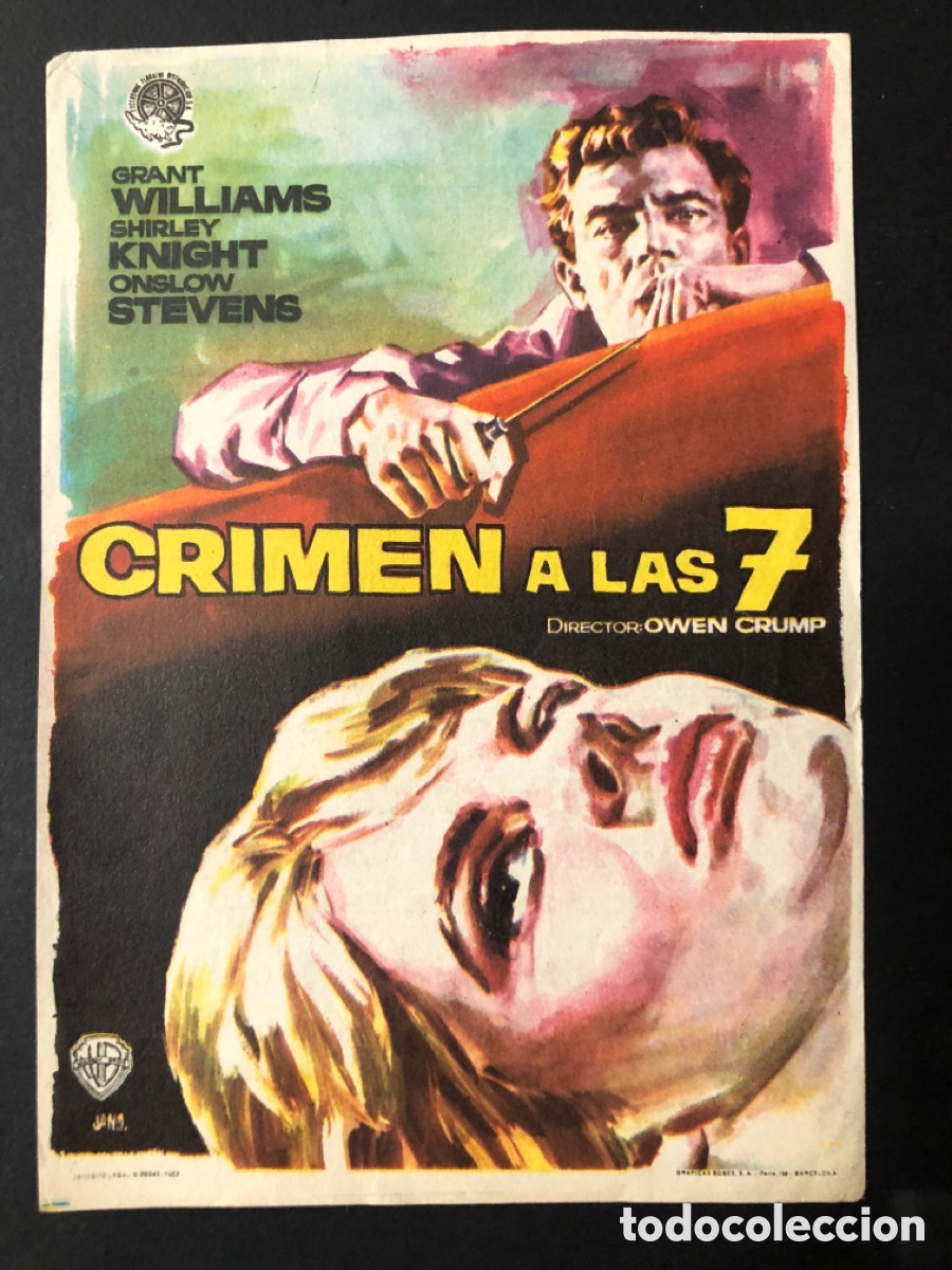 Cine: Programa crimen a las 7 con publicidad cine liceo navia merida A11