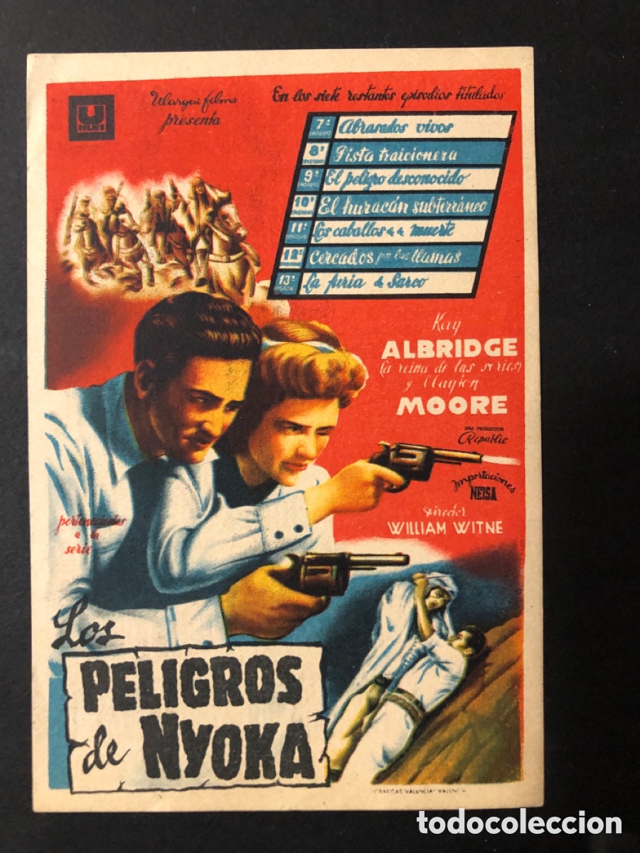 Cine: Programa los peligros de nyoka con publicidad cine marfil y levante A11