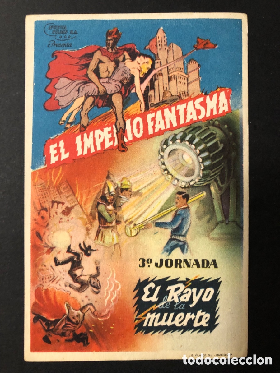 Cine: Programa el imperio fantasma el rayo de la muerte con publicidad cine victoria almusafes A11