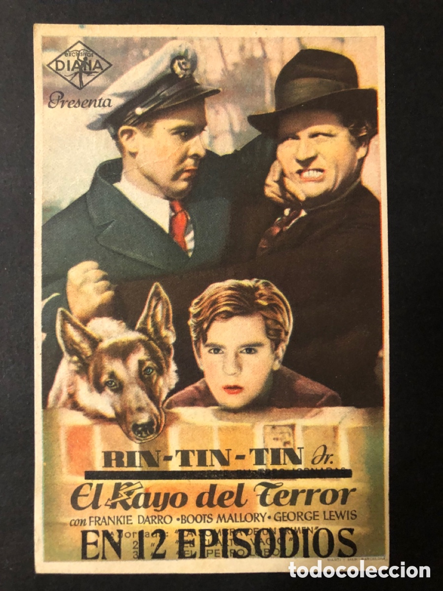 Kino: Programa rin tin tin el rayo del terror con publicidad cine calatravas A11