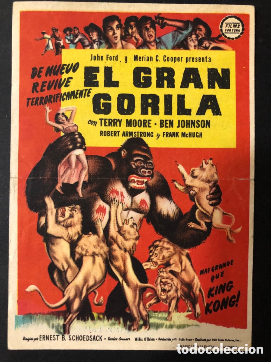 Kino: Programa el gran gorila con publicidad cine cultural mislata A11