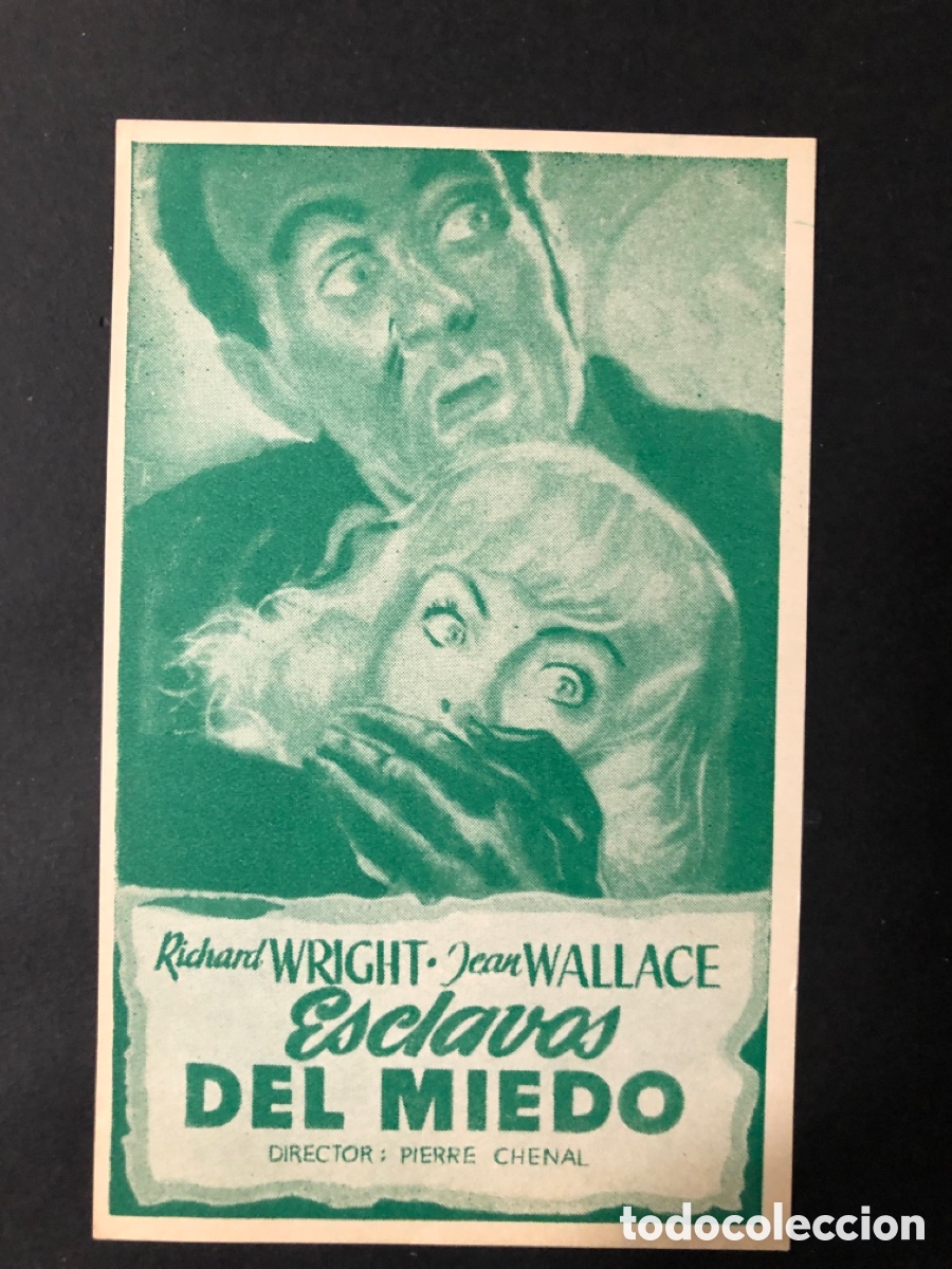 Folhetos de m&atilde;o de filmes antigos de cinema: Programa esclavos del miedo Richard wright A11
