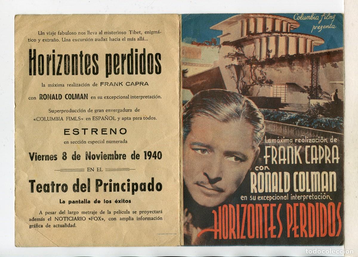 Cine: HORIZONTES PERDIDOS, con Ronald Colman. - Foto 1