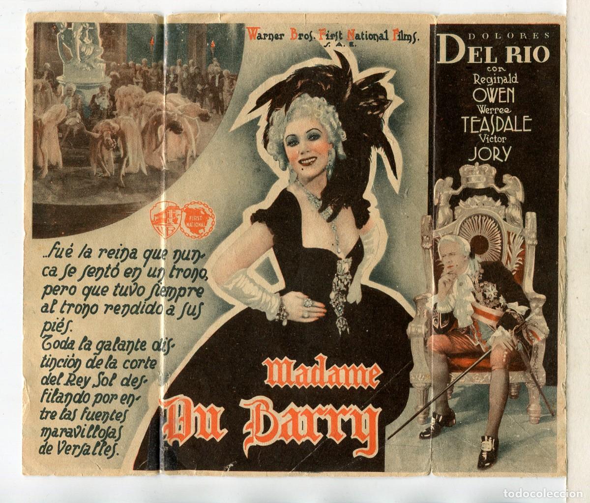 Cine: MADAME DU BARRY, con Dolores del R&iacute;o. - Foto 1