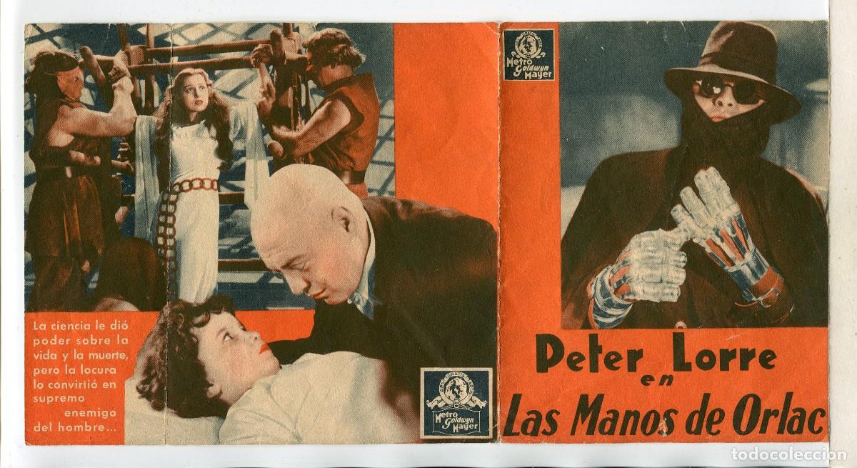 Cine: LAS MANOS DE ORLAC, con Peter Lorre. - Foto 1